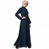 Front open zipper abaya with pintucks- Firozi Front open zipper abaya with pintucks- Firozi